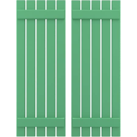 Americraft 5-Board (2 Batten) Exterior Real Wood Spaced Board-n-Batten Shutters, ARW101SB519X57LPH